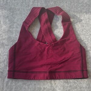 Lululemon Striped Pink Sports Bra